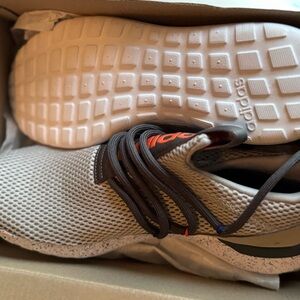 Adidas Mesh Sneakers in Gray and Red